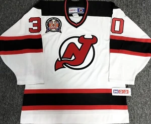VINTAGE-NWT-MD MARTIN BRODEUR NJ DEVILS 1995 STANLEY CUP PATCH CCM HOCKEY JERSEY - Picture 1 of 8
