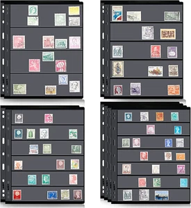 10 Sheets Stamp Pages Collector Stamp Album Page Stamp Pages for Stamp Album Bin - Picture 1 of 12