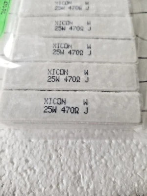 LOTE 3 PIEZAS XICON 470 Ohm 470Ω 25W 25 VATIOS 5% ALAMBRE ENROLLADO CERÁMICA resistencia Foto 1 de 2