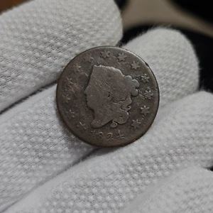 1824 Large Cent Better Early Date US Type Coin - Imagen 1 de 3