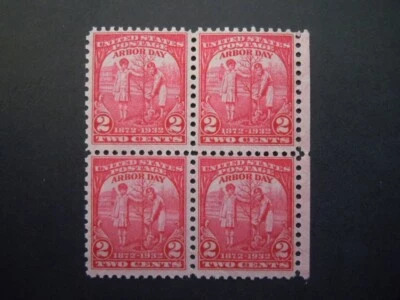 #717 2c Arbor Day Block of 4 MNH OG F/VF "Includes New Mount" - Image 1 of 3