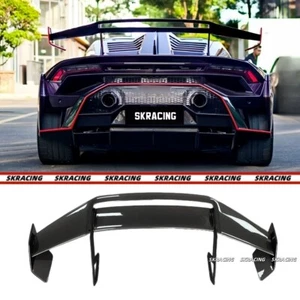 Fits Lamborghini Huracan STO Dry Carbon Fiber Rear Trunk Spoiler Wing Body Kits - Picture 1 of 19