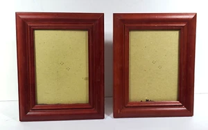 Picture Frames Wood 5X7 Free Standing Set of Two Wooden - Picture 1 of 10