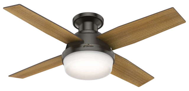Ventilador de techo Hunter Dempsey bajo perfil 44" con luz LED y control remoto  Foto 1 de 1