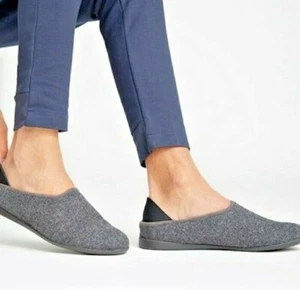 Mahabis Classic Gray Wool Sherpa Slipper Size 11-11.5 Comfort - Picture 1 of 11