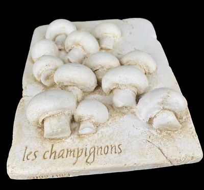 Vintage 1997 HPI Plaster 3D MUSHROOMS WALL ART HANGING PLAQUE Les Champignons Foto 1 de 4