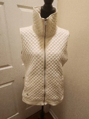 Chaleco forrado polar acolchado cuello marfil Ralph Lauren para mujer talla M Foto 1 de 4