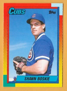 SHAWN BOSKIE CHICAGO CUBS #10T - TOPPS COMERCIALIZADOS CASI NUEVO - MONTADO 1990 - Imagen 1 de 2