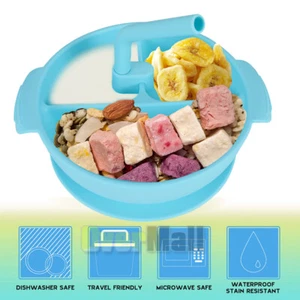 Toddler Plate Portable Baby Plate for Toddlers and Kids BPA Free Strong Suction - Picture 1 of 12
