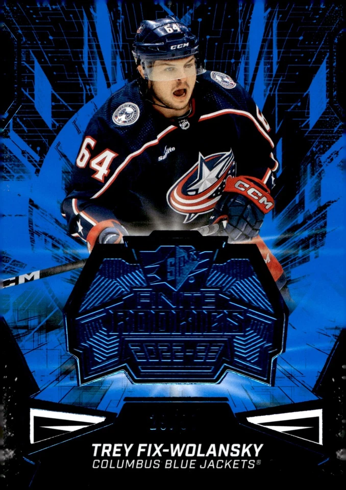 Trey Fix-Wolansky - 2022-23 Upper Deck SPX Finite Rookies Blue /99 Card #F-24 - Image 1 of 2
