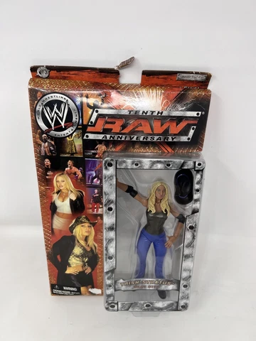 WWE RAW X Tenth Anniversary Trish Stratus Diva WWF Jakks Figure Cowboy Hat MISP Cover
