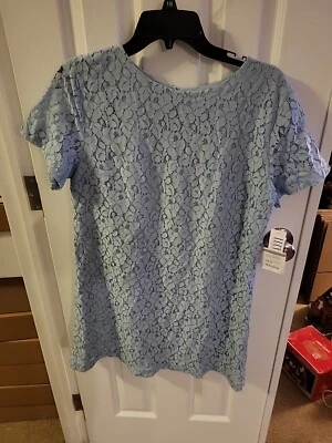 Lucy Love Charlotte Shift azul mineral pequeño. Foto 1 de 3