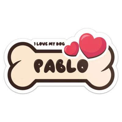 Pablo Dog Name Vinyl Decal Waterproof Car Bumper Sticker - Image 1 of 4