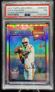 2001 Topps Archives Reserve DOUG WILLIAMS Rookie REPRINT Rare Auto Refrctr