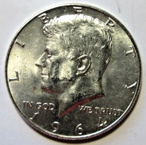1964 Kennedy Half Dollar Coin Philadelphia Mint Uncirculated Uncertified - Picture 1 of 2
