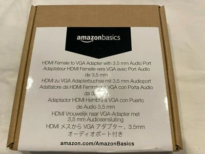 AmazonBasics GOLD-PLATED HDMI (FEMALE) to VGA (MALE) ADAPTER  - Image 1 of 2