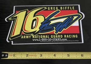 Greg Biffle Vintage #16 NASCAR Sticker Decal Army National Guard Racing - Picture 1 of 3