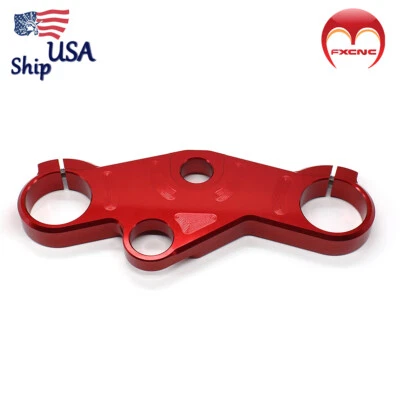 Red CNC Upper Triple Clamp Tree Mount Forks 50MM Fit Suzuki GSXR1000 2001-2002 Foto 1 de 4