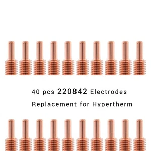 40 pcs 220842 Plasma Cutter Electrodes fit Hypertherm Powermax 45XP 65 85 105 - Picture 1 of 1