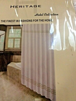 NIP Hotel Collection Shower Curtain PEWTER 70 X 72" Sealed package - Image 1 of 3