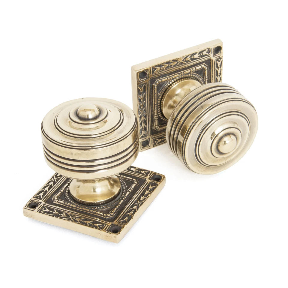 From The Anvil Tewkesbury Mortice Door Knob Set 54mm 83860 Aged Brass