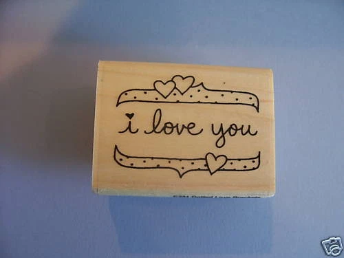 STAMPENDOUS RUBBER STAMPS DOTTED LOVE BRACKETS STAMP - Image 1 of 1