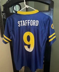 LA Rams Stafford Trikot #9 Jugend Kinder Gr. Large blau gelb NFL Team Bekleidung - Bild 1 von 3