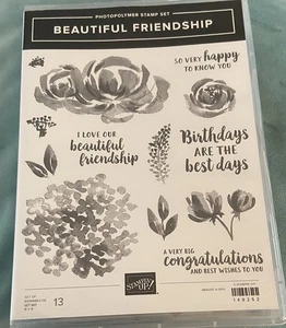 Stampin’ Up! ~Schöne Freundschaft~ Photopolymer Stempelset ~gebraucht~ Blumen - Bild 1 von 3