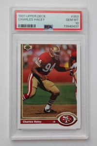 1991 Upper Deck #353 Charles Haley PSA 10 Gem Mint Low Pop 2 - Picture 1 of 2