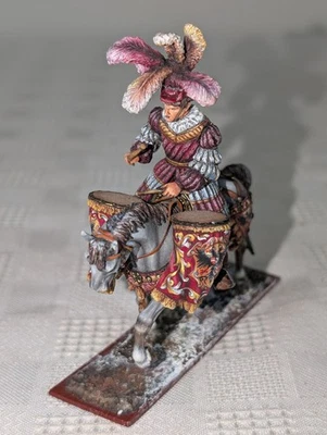 Aeroart St. Petersburg Holy Roman Empire Mounted Double Drummer 60mm Metal Model - Image 1 of 4