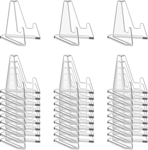 Paquete de 30 soportes para tarjetas transparentes, exhibición de tarjetas de acrílico para deportes graduados - Imagen 1 de 7