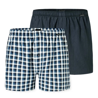 Schiesser Hombre Boxers Shorts - Tejido,2er Paquete - Tejido Calzoncillos - Imagen 1 de 4