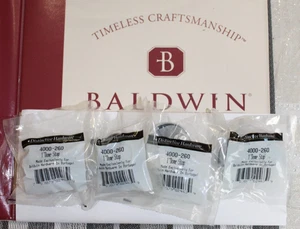 Menge 4 Baldwin Boden Typ Stoßstange Halb Kuppel Türstopper 4000-260 Satin Chrom NEU - Bild 1 von 6
