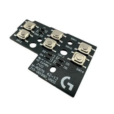Side Button Key Switch Board Replacement for Logitech G604 Wireless W/ Feet - Image 1 of 4