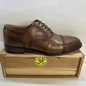 Scarpe uomo Madden By Steve Madden Japlin punta a cappuccio Oxford stringate marroni taglia 11 - Foto 1 di 10