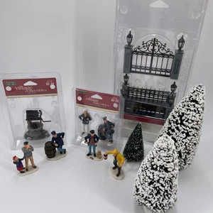 Lemax Village Collectables Mixed Lot Sea Captains Well Iron Fence Trees READ - Picture 1 of 11