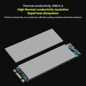 2Pcs 15W M.2 Thermal Pad Conductive Pad Sheet 0.5/1.0/1.5MM Silicon Thermal Pad - Afbeelding 1 van 15