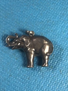 Vintage 925 Sterling Silber Elefant Tier Charm Anhänger. KOSTENLOSER VERSAND - Bild 1 von 13