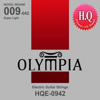 Olympia HQE0942 Electric Guitar Strings | Nickel Wound | Super Light 9–42