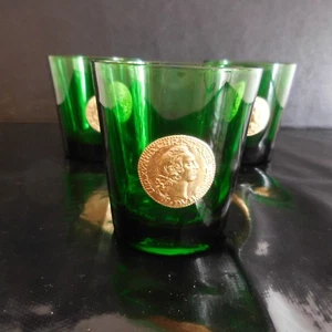 N2787 3 verres à eau DUBONNET pièce Louis or vintage art déco design PN France - Photo 1/12