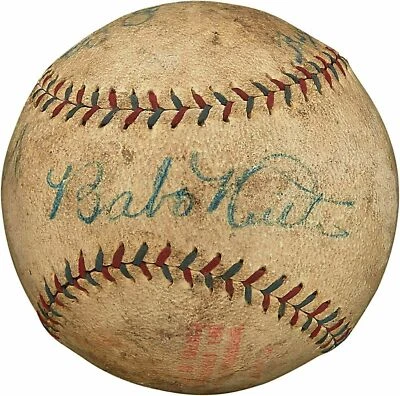 Stunning Babe Ruth & Lou Gehrig 1927 Signed American League Baseball PSA DNA COA - Image 1 of 4