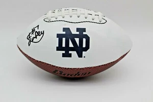 Isaiah Foskey Signed Notre Dame Fighting Irish MINI Football w/JSA COA 9/18/21 - Picture 1 of 5