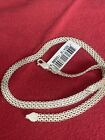 16” Mesh Link Chain .925 Silver ITALY Necklace Choker 13g 5.6mm Wide Vintage