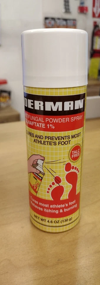 Spray antifúngico en polvo Derman 4,6 oz spray para pies de atleta Foto 1 de 1