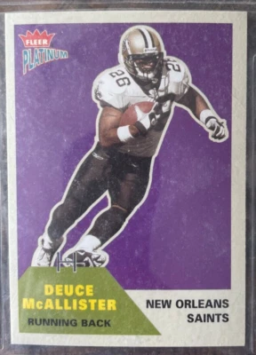2002 Fleer Platinum Deuce McAllister #41 New Orleans Saints Card Football - Image 1 of 2
