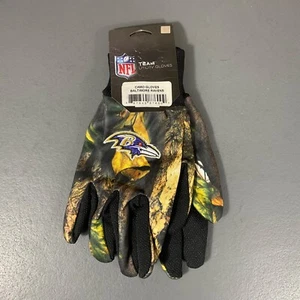 Guanti Baltimore Ravens Team Utility mimetici mimetici NFL ricamati taglia unica - Foto 1 di 24