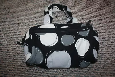 Thirty-One Cosmetic/Jewel Organizer Black Grey polka dot - Image 1 of 4