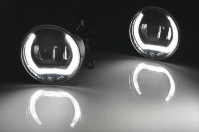 High Power LED Tagfahrlicht/Nebelscheinwerfer Standlicht Schwarz rund Ø90mm R87 - Bild 1 von 4