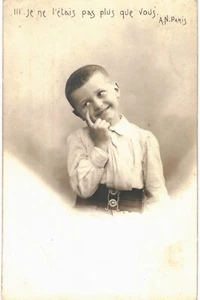 RPPC Malizioso Carino Ragazzo Francese Dottore Non Più Di Te 1901 3/10 - Foto 1 di 2