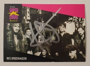 Kevin Cronin of REO Speedwagon Signed Super Stars MusiCards Card #225 LEGEND RAD
